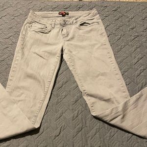 Gray Straight Leg Jeans